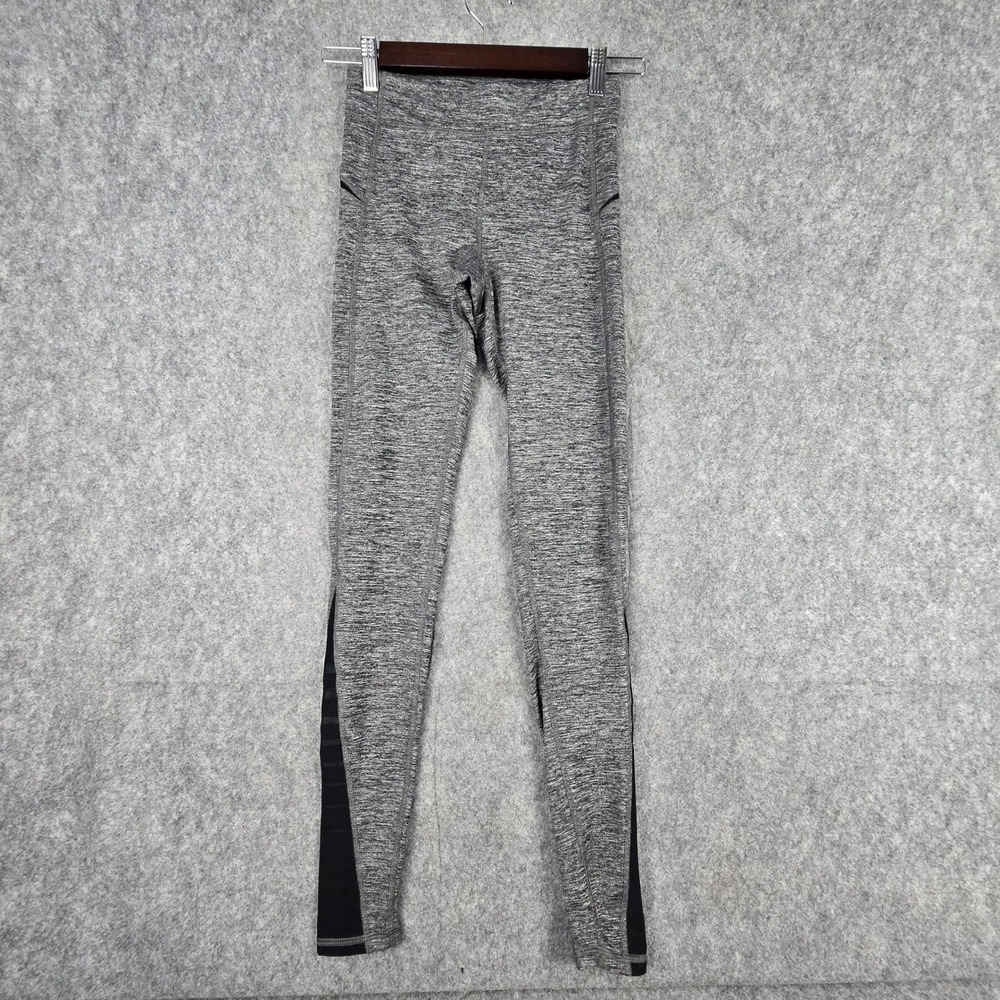 Champion Leggings Women XS Gray Space Dye Slim Mesh Panel Pockets